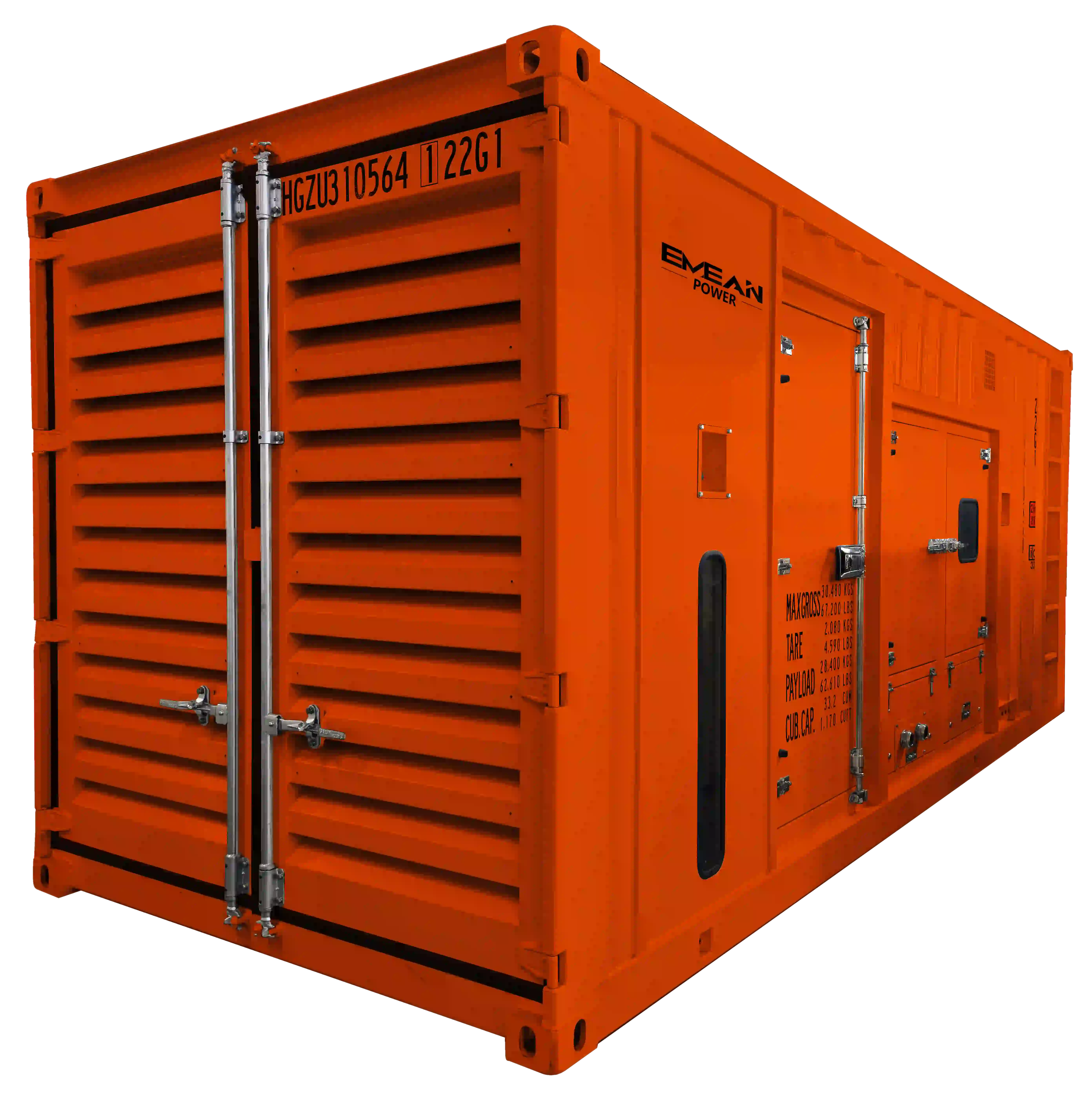 Groupe électrogène de type conteneur 2000KVA/1600KW avec moteur WEICHAI